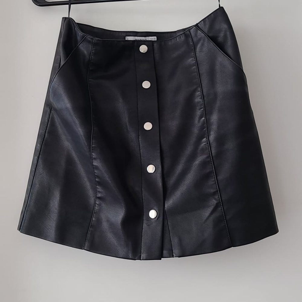 Mango Leather Skirt